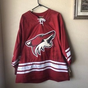 NWT Phoenix Coyotes Koho Team Autographed NHL Jersey Red White Men’s Size XL